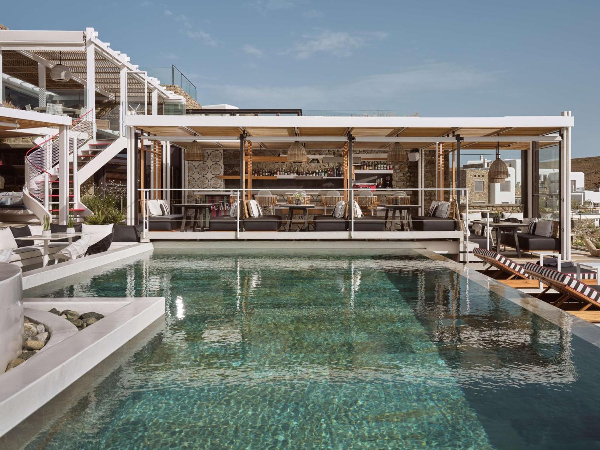 Hotel Semeli Coast Mykonos Curio Collection By Hilton Merchia Beach Exterior foto